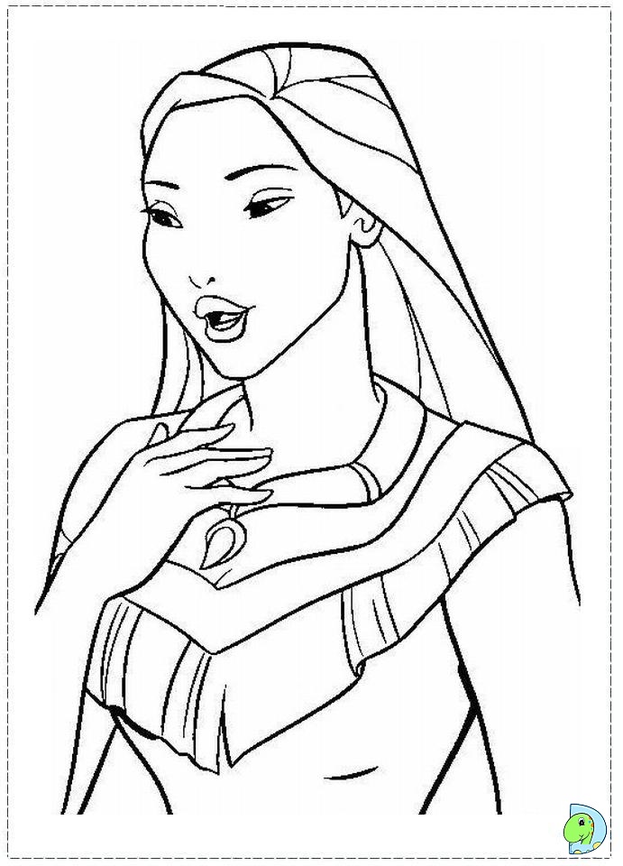 691x960 Pocahontas Coloring Page