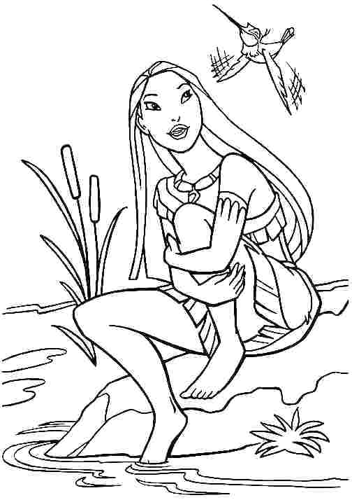 Princess Pocahontas Coloring Pages at GetDrawings | Free download