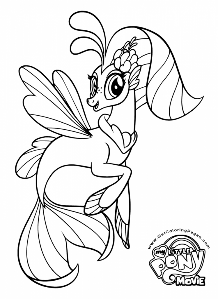 749x1024 My Little Pony The Movie Coloring Page Princess Skystar Seapony