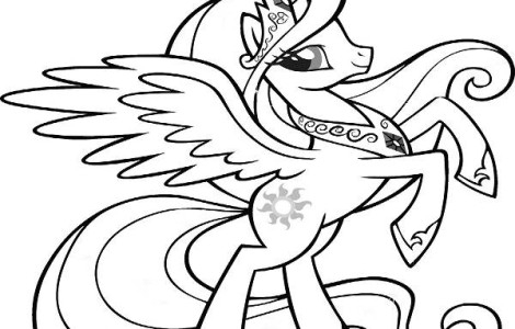 470x300 Coloring Pages Princess Pony