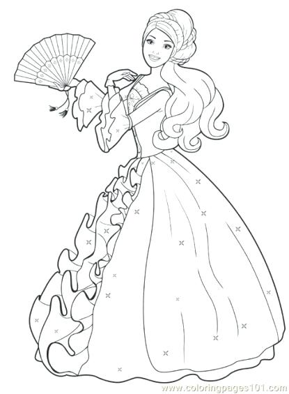 415x565 Print A Princess Free Printable Coloring Page Barbie Princess