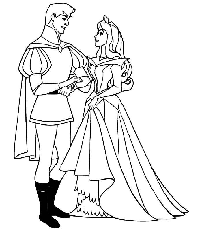 700x800 Sleeping Beauty Coloring Pages