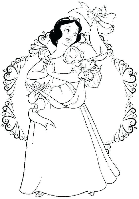 563x805 Snow White Coloring Pages Printable Free Princess Snow White