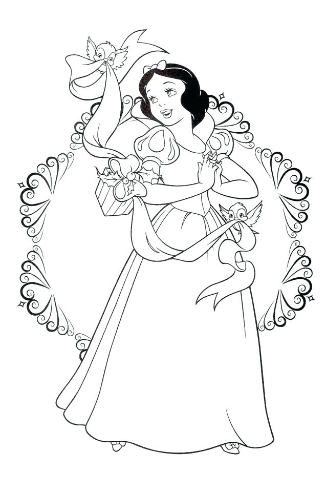 637x960 Disney Snow White Coloring Pages