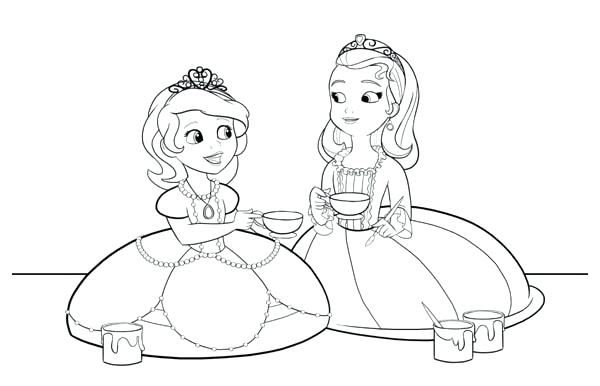 600x386 Princess Sofia Coloring Page Princess Coloring Pages First