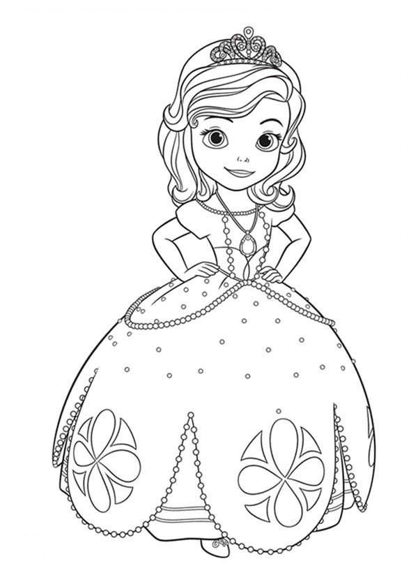 600x834 Princess Sofia The First Going To Dance Coloring Page