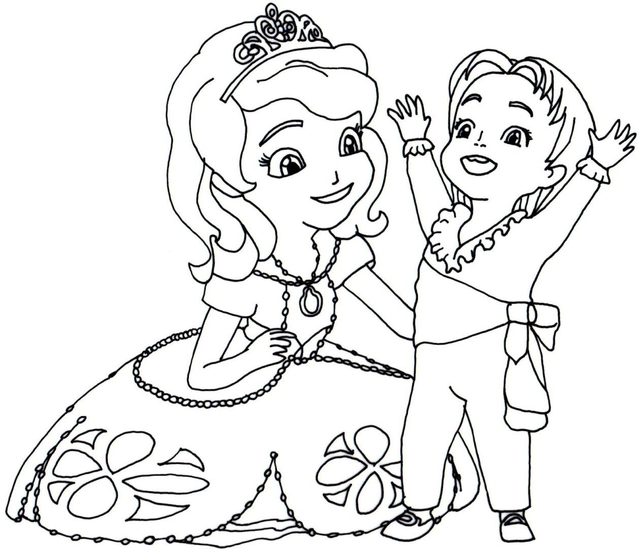 1266x1080 Colorings Princess Sofia, Craft