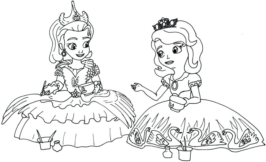 1024x624 Coloring Page Sofia The First Printable Coloring Pages Book