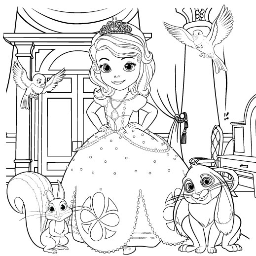 519x519 Sofia The First Coloring Pages
