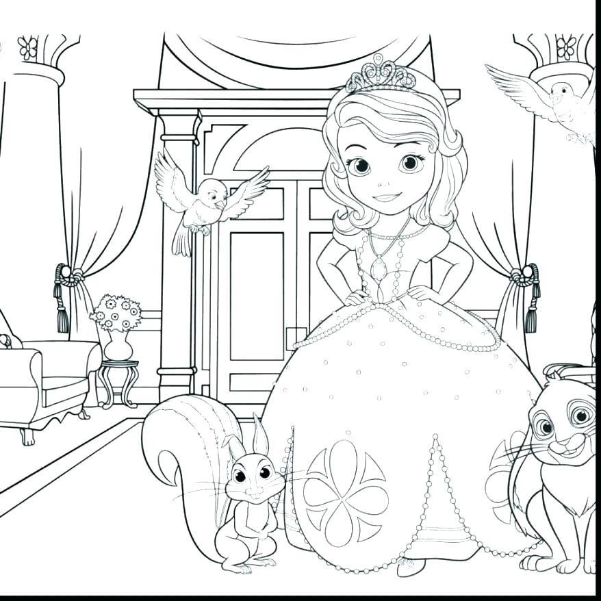 878x878 Sofia The First Coloring Pages To Print The First Coloring Pages