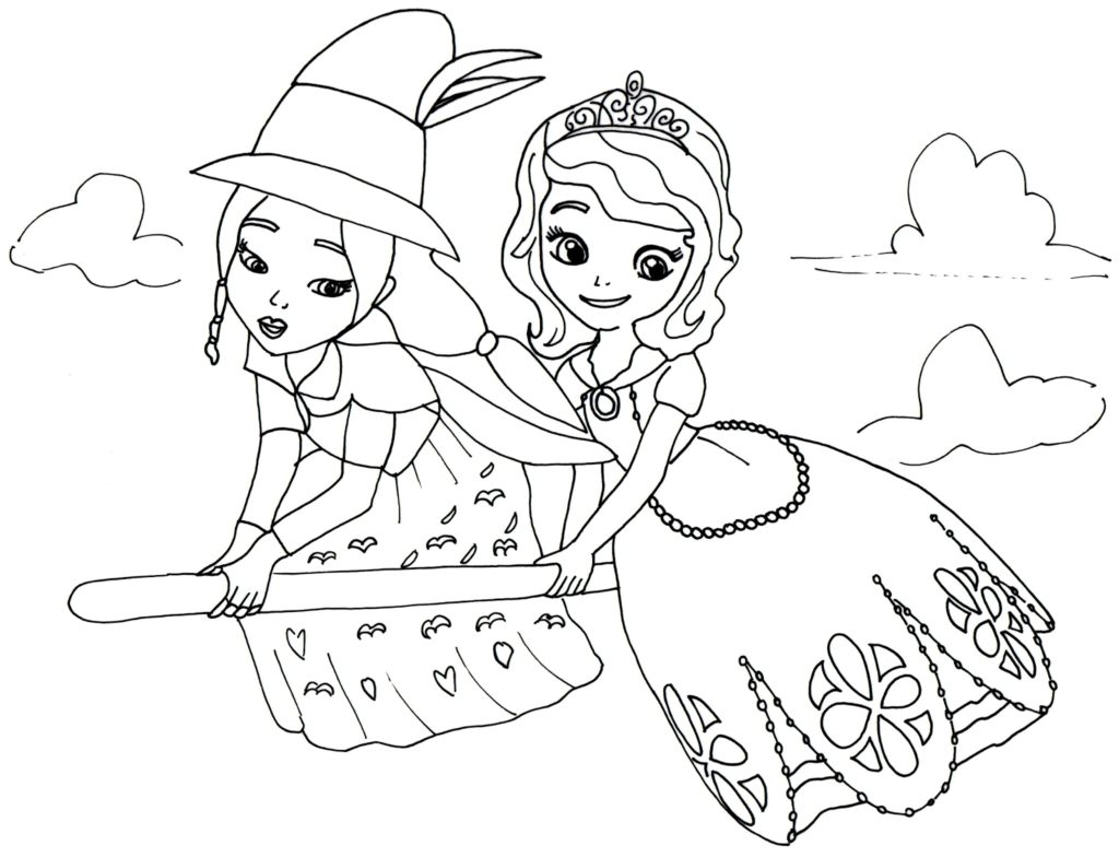 1024x784 Sophia Coloring Page The Princess Kids Pages Sofia First For Kids