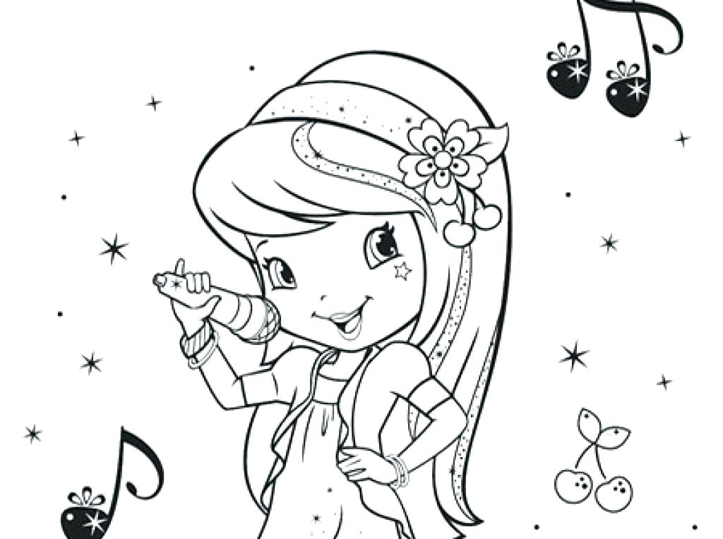 1024x764 Strawberry Shortcake Coloring Pages As Well As Printable