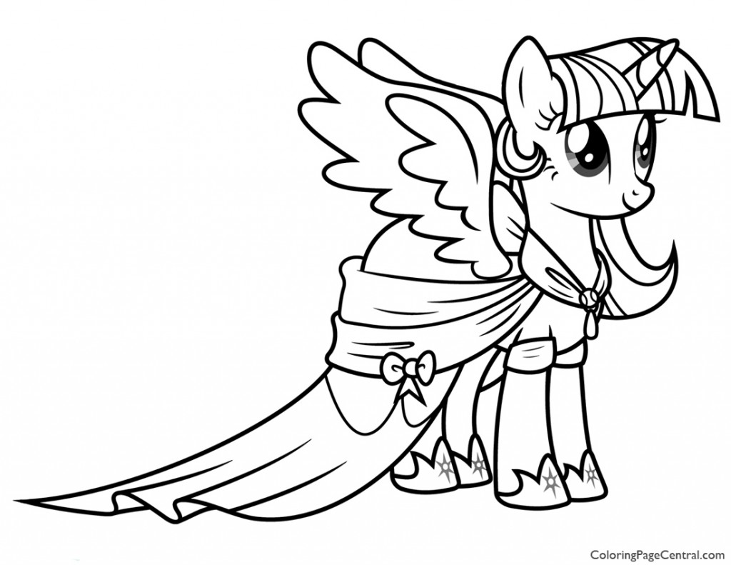 1024x791 My Little Pony Princess Twilight Sparkle Coloring Page