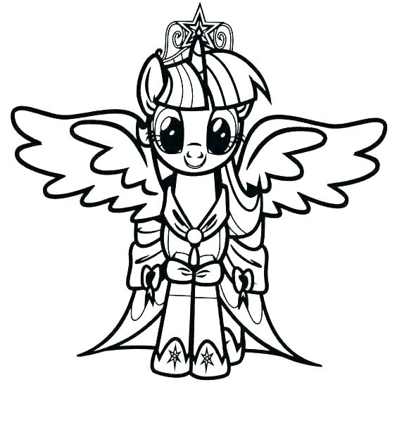 564x631 Coloring Pages My Little Pony Twilight Sparkle Coloring Page