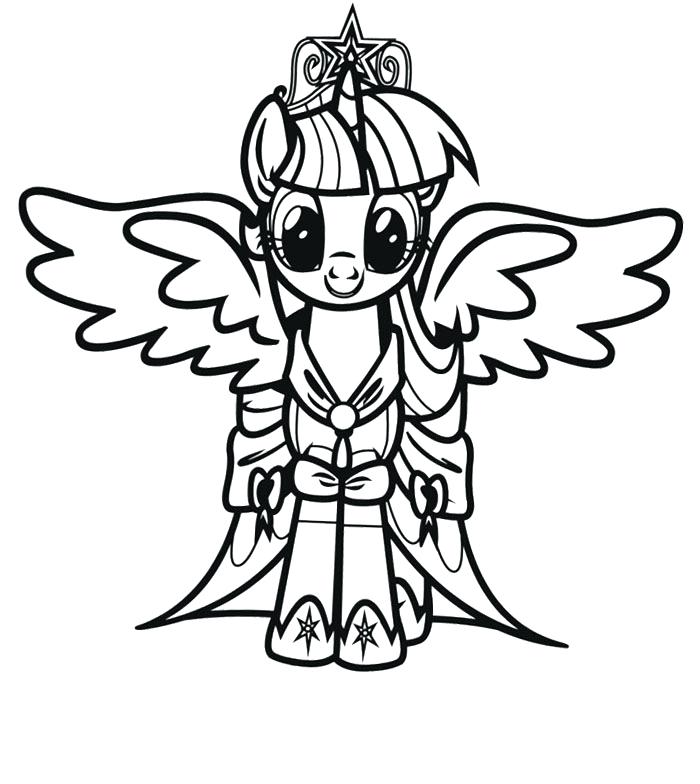 700x784 Twilight Sparkle Coloring Page