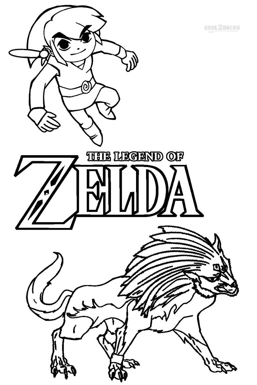 850x1275 Printable Zelda Coloring Pages For Kids
