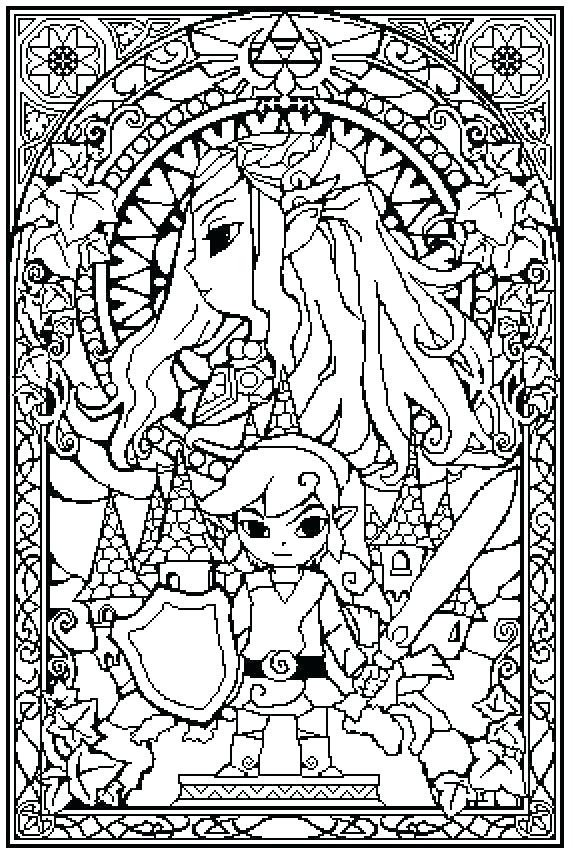 572x854 Zelda Coloring Page Link Coloring Pages Princess Zelda Coloring