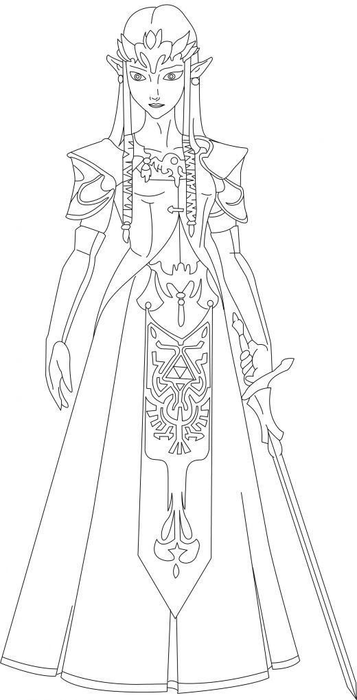 520x1017 Zelda Coloring Pages To Download And Print For Free