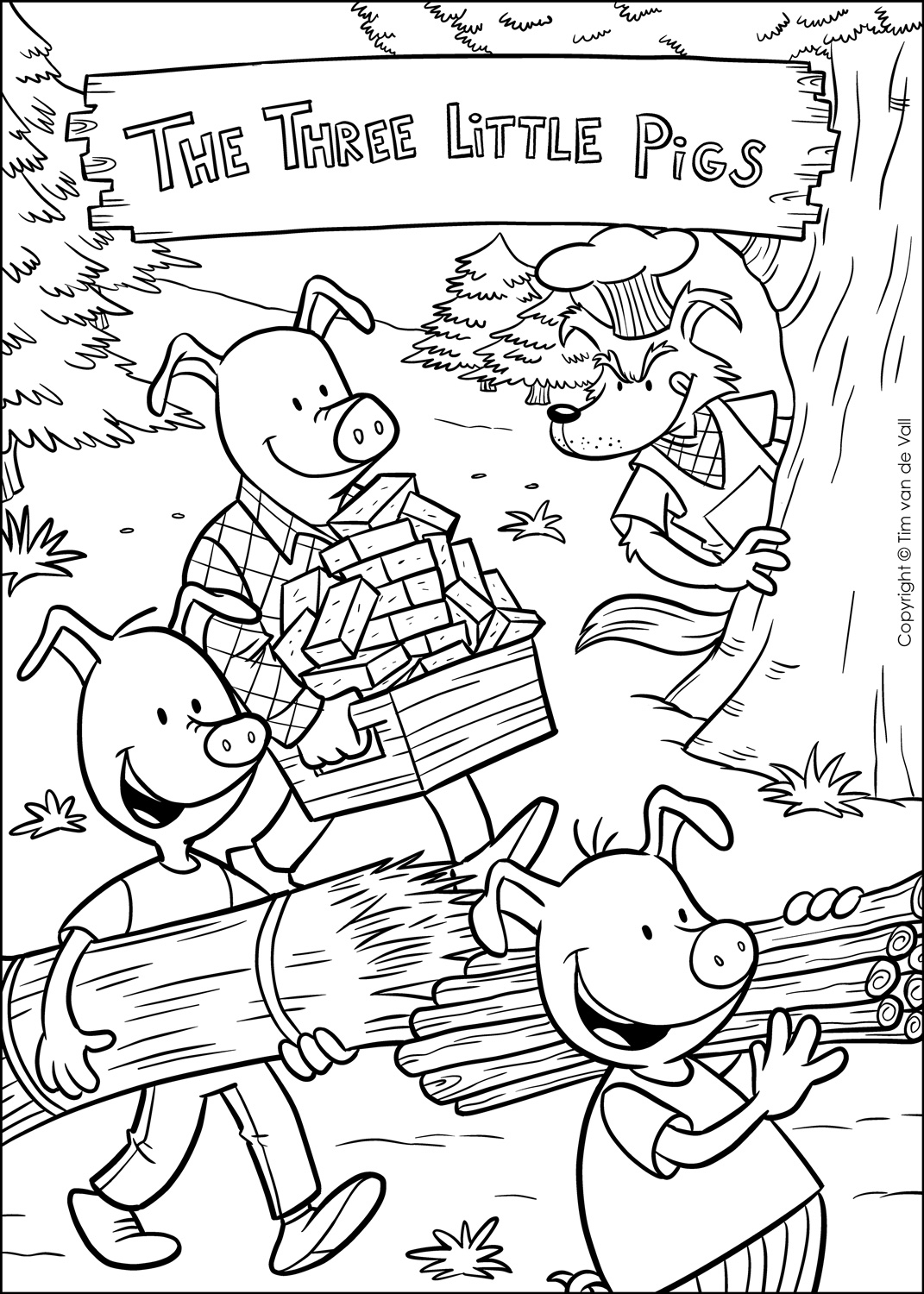 1071x1500 Three Little Pigs Coloring Pages Gallery Coloring For Kids