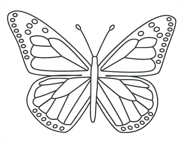 600x470 Butterfly Coloring Pages To Print Detailed Butterfly Coloring