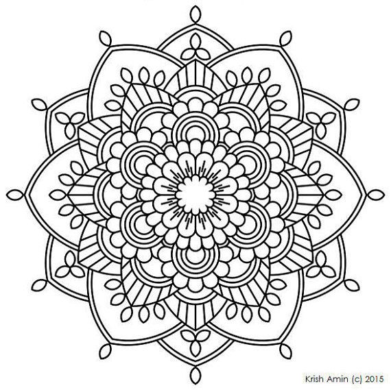 570x569 Free Printable Mandalas Coloring Pages Adults