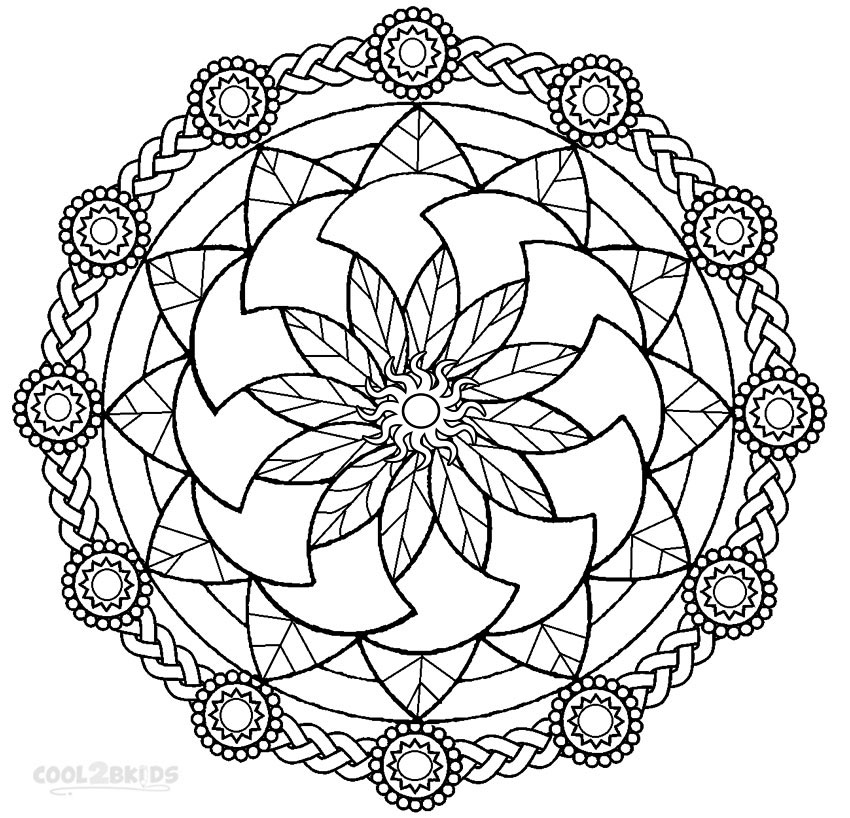 850x818 Printable Mandala Coloring Pages For Kids