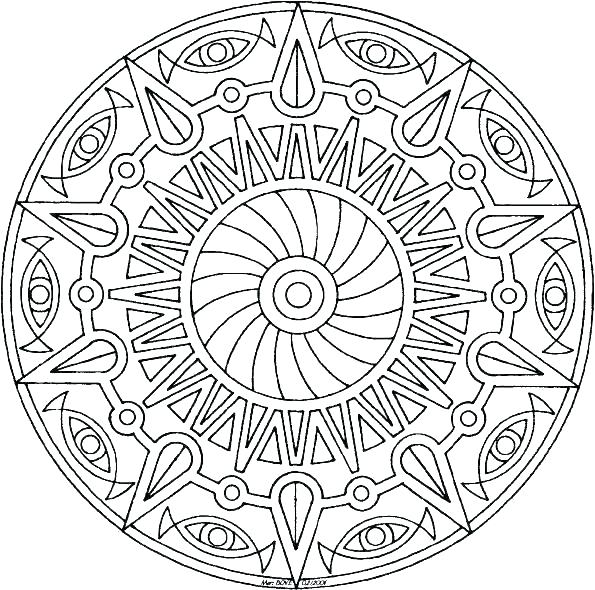 595x590 Printable Mandala Coloring Pages Mandala Coloring Pages Online