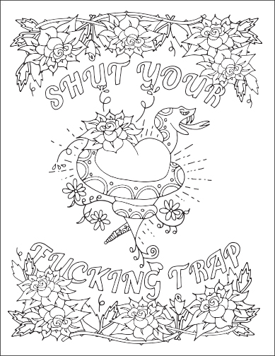 389x504 Swear Word Adult Coloring Pages