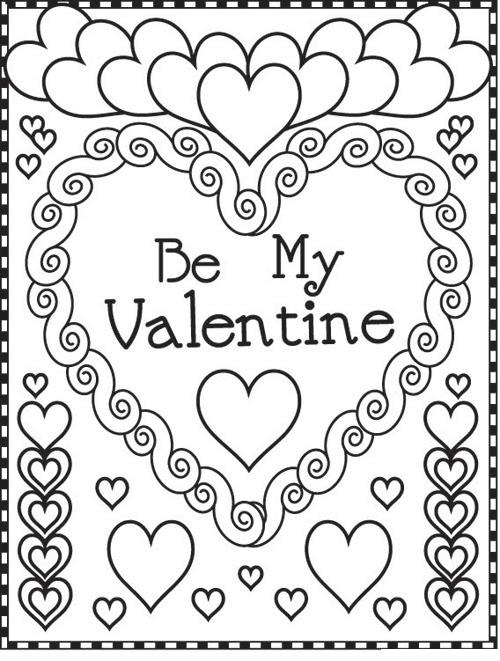 500x661 Valentines Day Coloring Pages Quotes Wishes For Valentine's Week