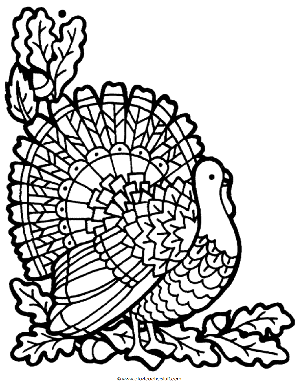 1040x1340 Turkey Coloring Page A To Z Teacher Stuff Printable Pages