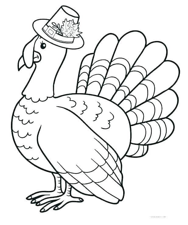 618x741 Turkey Coloring Pages For Preschoolers Happy Thanksgiving Coloring
