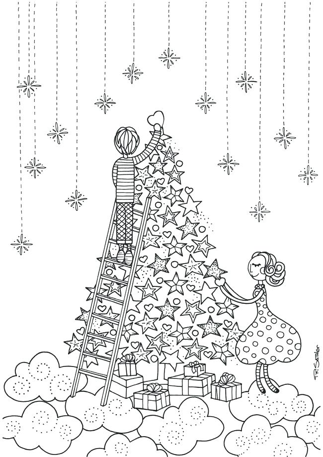 650x919 Adult Christmas Coloring Pages Free Printable Adult Coloring Pages