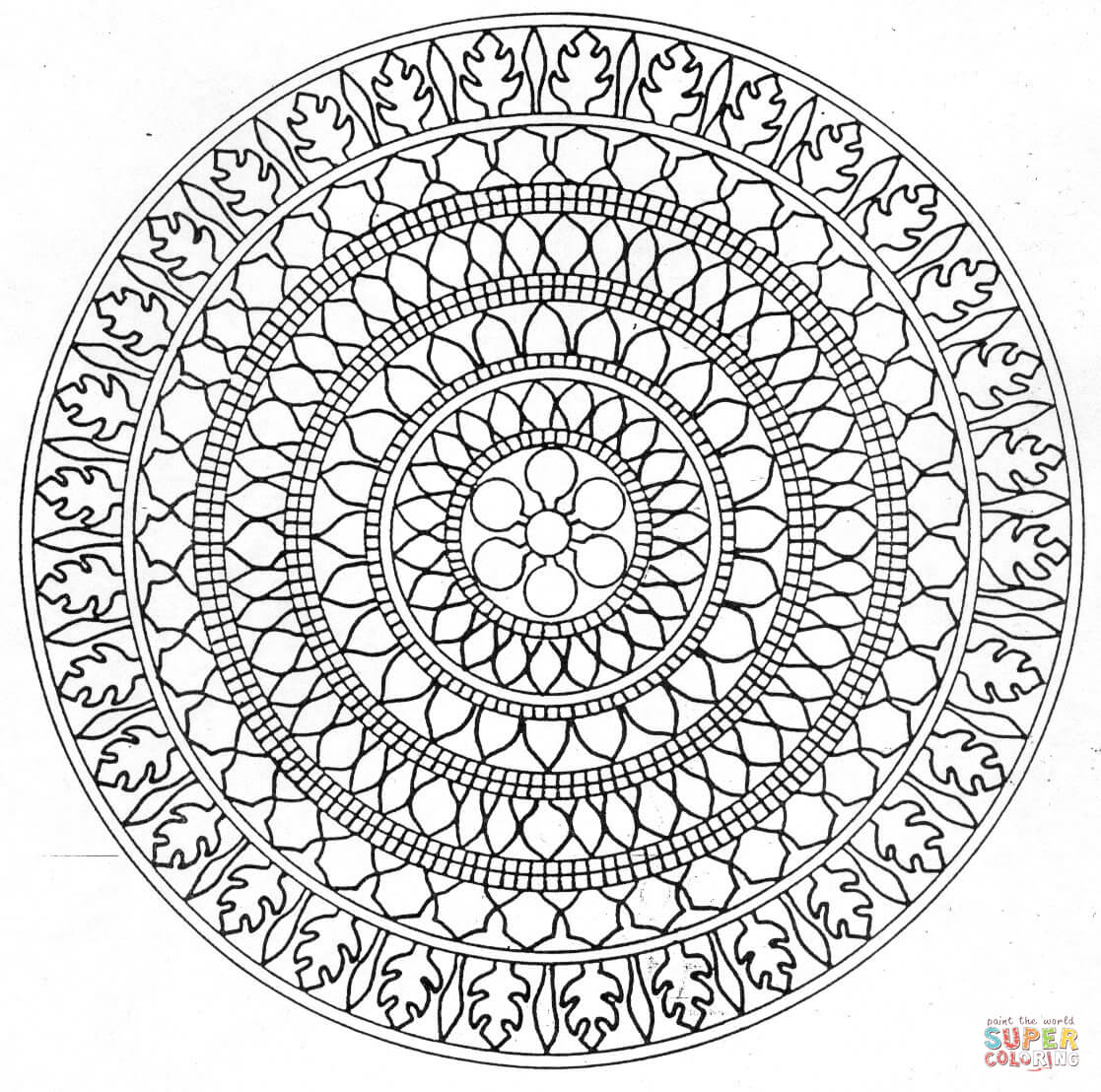 1117x1108 Adult Coloring Stress Relief Mandala Abstract Colouring Pages