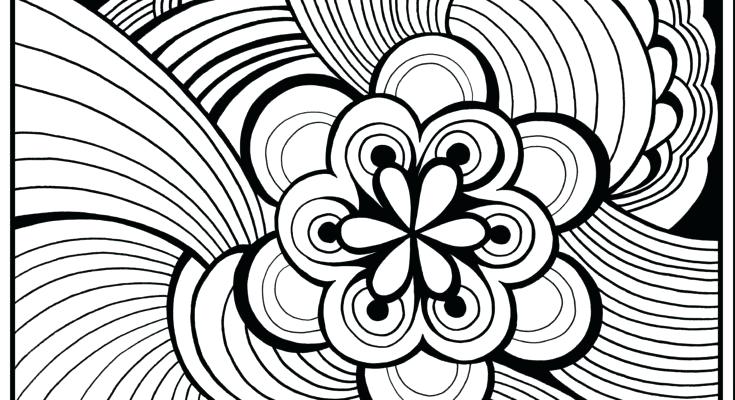 735x400 Adult Coloring Pages Abstract