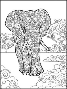 236x310 Elephant Clip Art Coloring Pages Printable Adult Coloring Book