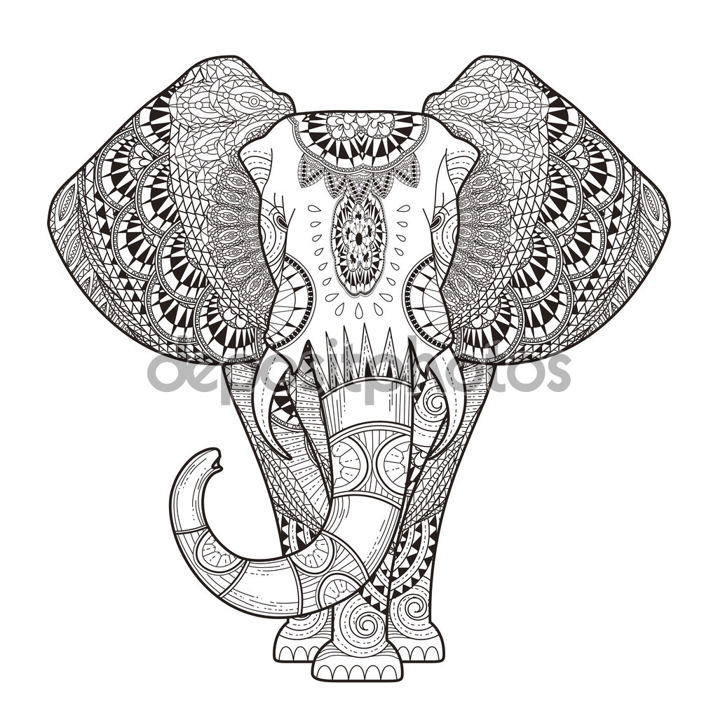 1024x1024 Adult Coloring Pages Printable Elephant To Print Coloring