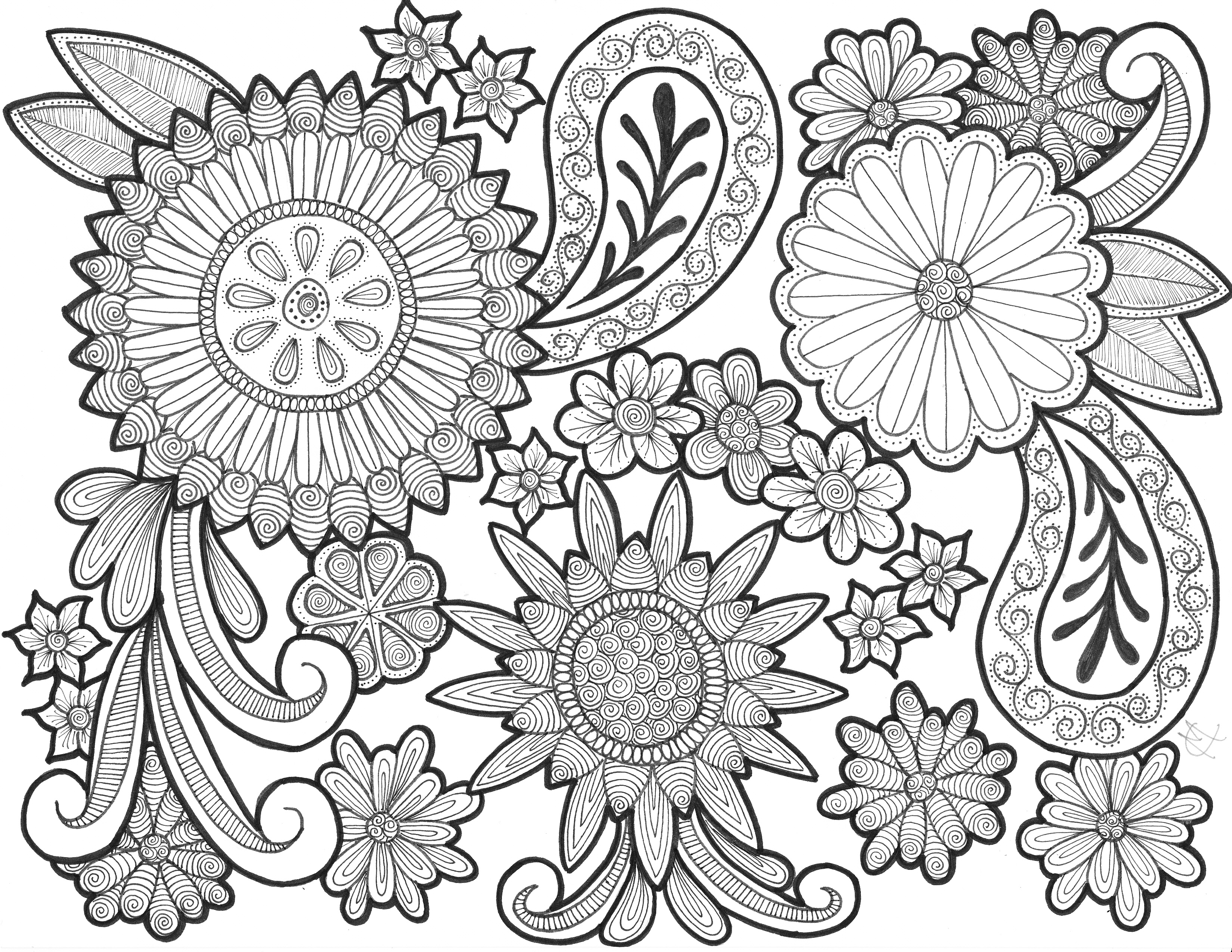3299x2549 Inspirational Adult Coloring Pages Paisley Coloringfun