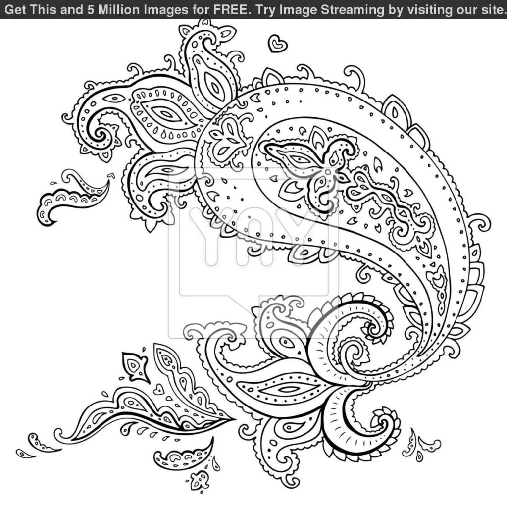 1024x1024 Paisley Design Coloring Pages For Adults Printable Adult In Dak