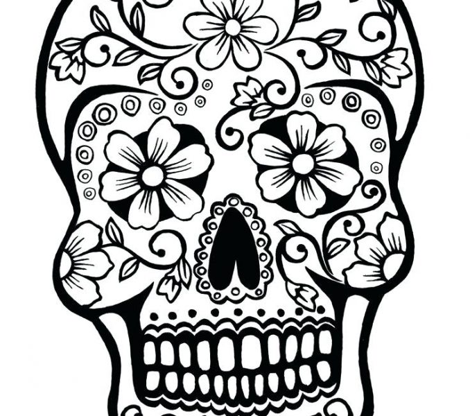 678x600 Skull Coloring Pages For Adults Coloring Pages To Print Coloring
