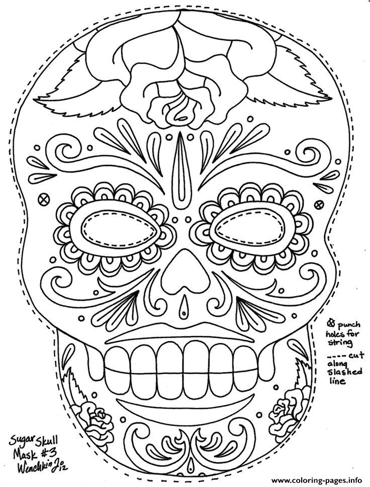 736x969 Hd Coloring Pages Simple Sugar Skull Hd Adult Coloring Pages