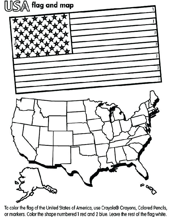 601x762 Printable American Flag To Color Map Coloring Page Free Crafts