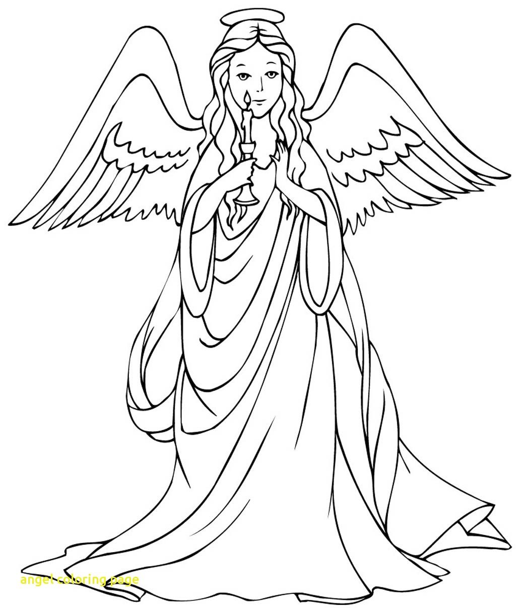 1050x1207 Angel Coloring Page With Printable Angel Coloring Pages