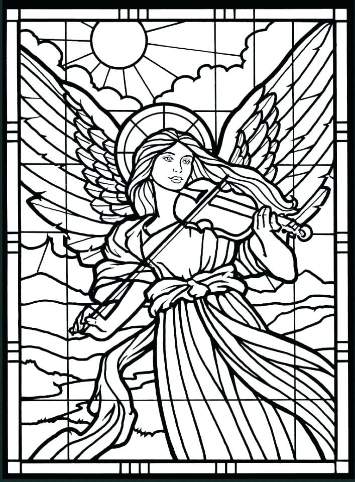 707x960 Free Printable Guardian Angel Coloring Pages