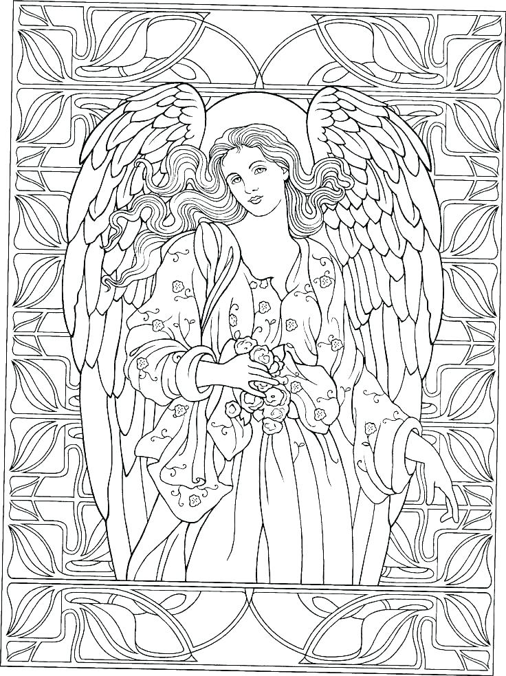 736x983 Free Printable Guardian Angel Coloring Pages