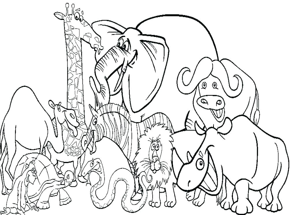 1007x745 Printable Animal Coloring Pages Pdf