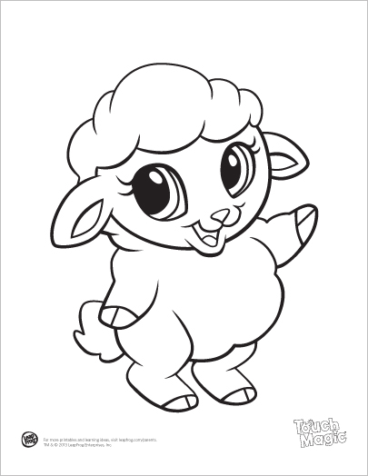 405x524 Learning Friends Sheep Baby Animal Coloring Printable