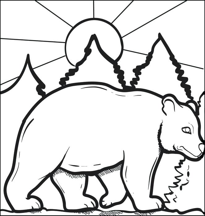 663x700 Printable Bear Coloring Pages Printable Coloring Page Of A Bear