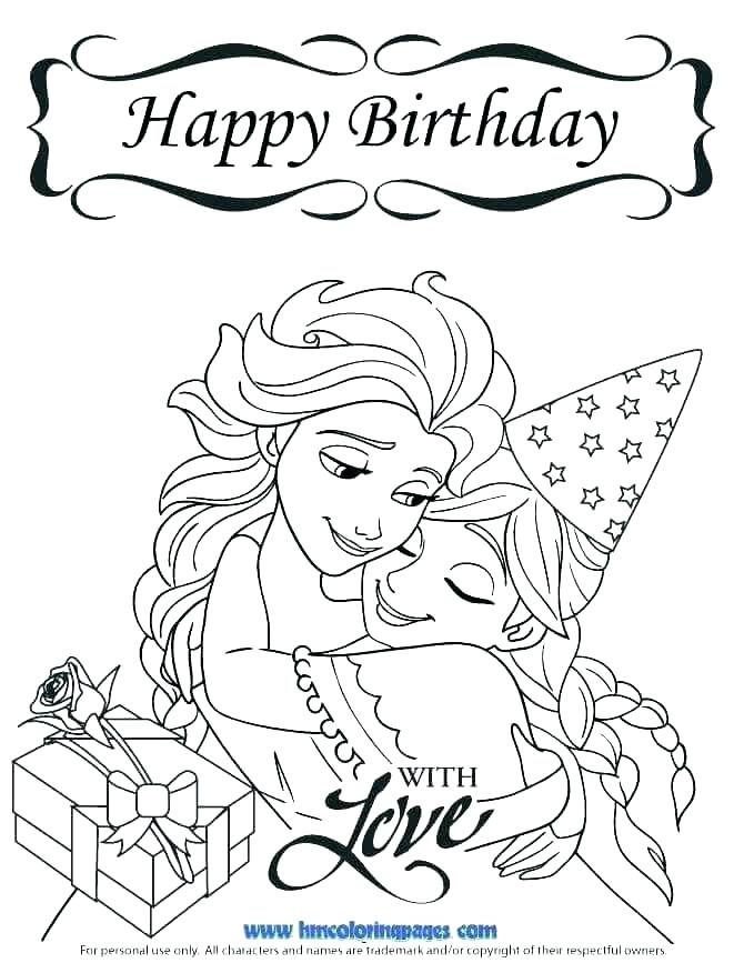 670x867 Cute Happy Birthday Coloring Pages Printable Birthday Coloring
