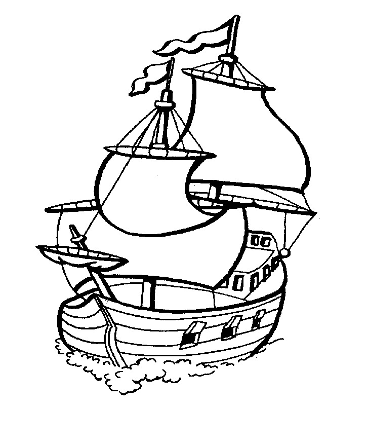 727x878 Free Printable Boat Coloring Pages For Kids