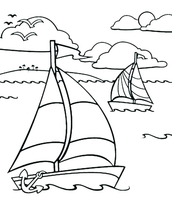 600x704 Printable Boat Coloring Pages For Kids Boat Coloring Page Boat
